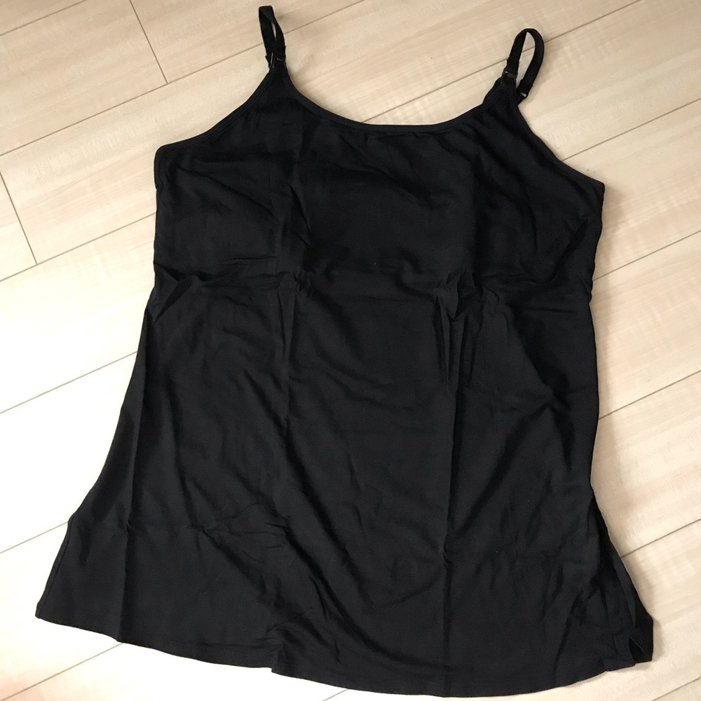 2 Nursing Camis with inner shelf bra black size 2X new open pack. 2 for $16